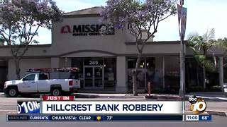 Bank robbed in Hillcrest