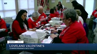 Loveland volunteers start stamping Valentines cards today