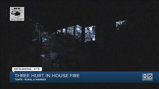 Three hurt in house fire in Tempe
