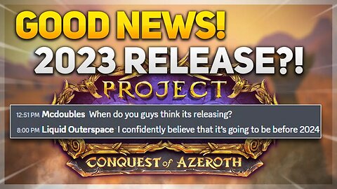 GOOD NEWS for Conquest of Azeroth! | 21 Custom Class WoW | Project Ascension