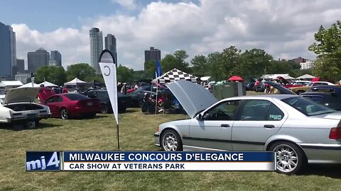 Classic cars on display at Milwaukee Concours d'Elegance