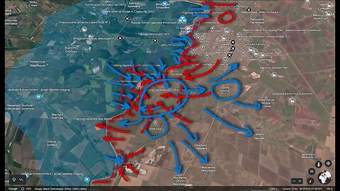 [ Bakhmut Front ] Ukraine breached Russia's defense line at Klishchiivka, southern flank of Bakhmut