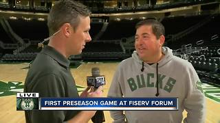 Bucks break in Fiserv Forum with first basketball game