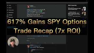 617% Total Gains on 1 Trade!! (7x ROI) SPY Trade Recap | 14 Oct 2022