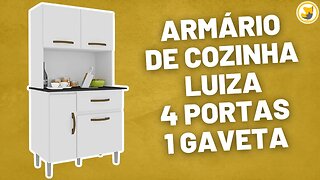 Armário de Cozinha Luiza 4 Portas 1 Gaveta Imop