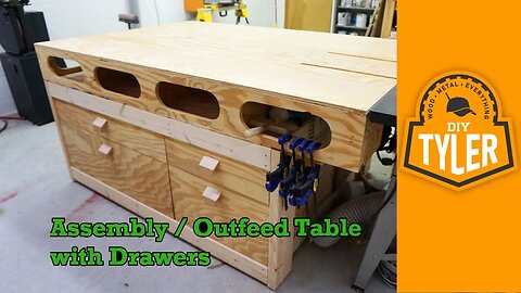 Outfeed / Assembly Workbench with Drawers