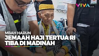 Jemaah Haji Tertua di Indonesia Gagah Berjalan di Madinah