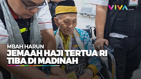 Jemaah Haji Tertua di Indonesia Gagah Berjalan di Madinah