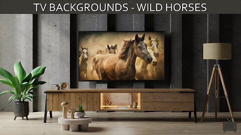TV Background Wild Horses Screensaver TV Art Single Slide / No sound