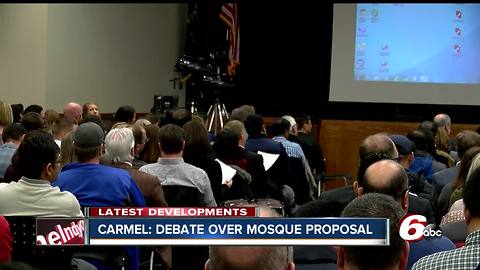 Hundreds gather to debate proposed Carmel mosque, second hearing scheduled because of turnout