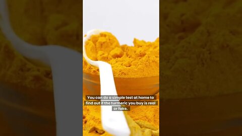 How to Check If Your Turmeric is Real or Fake at Home #shorts