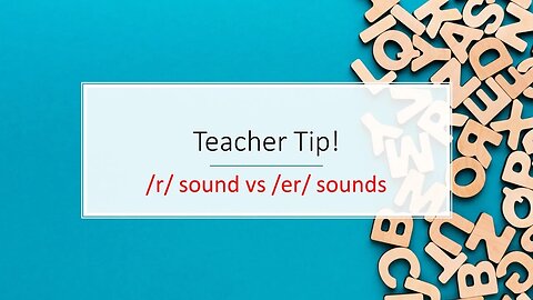 Teacher Tip! Teaching /r/ vs /er/ for Phonics Lessons +FREE Phonology and Orthography Chart for R