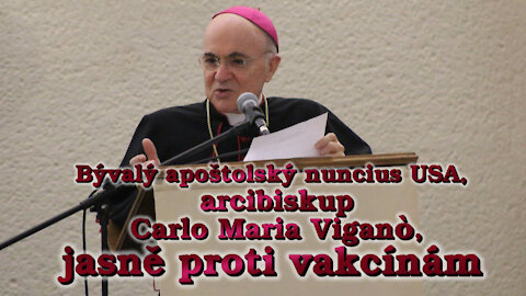 Bývalý apoštolský nuncius USA, arcibiskup Carlo Maria Viganò, jasně proti vakcínám /verze s titulky/