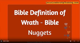 Bible Definition of Wrath