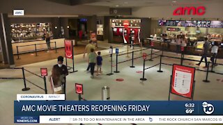 7 San Diego County AMC theaters reopening to the public