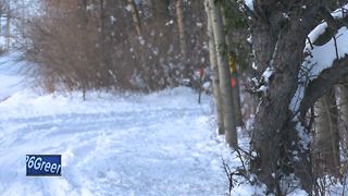 Cleaning up after heavy snow in Door County