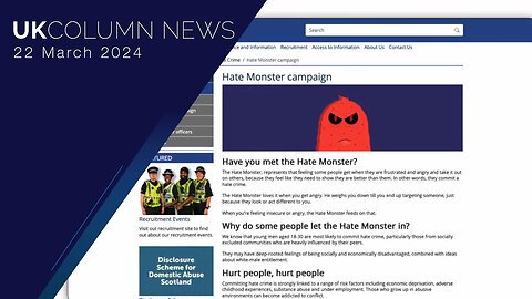 Hatred In Scotland: Humza’s Hate Monster Has A Serious Aspect—McStasi - UK Column