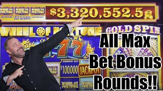 Wheel of Fortune - Triple 777 - ALL $50 Max Bet Spins!