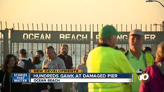 Hundreds gawk at OB Pier damage