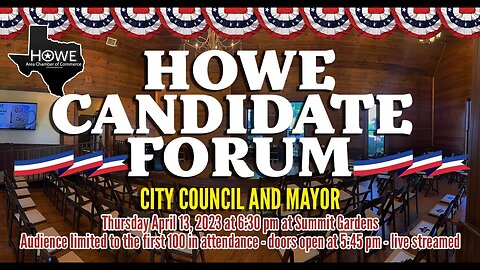 Howe Area Chamber of Commerce's Howe City Candidate Forum, 4/13/2023