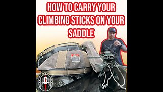 How to carry your climbing sticks on your saddle