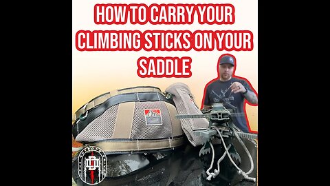 How to carry your climbing sticks on your saddle