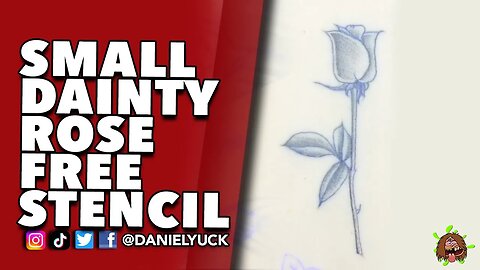 Small Dainty Rose Free Stencil Download