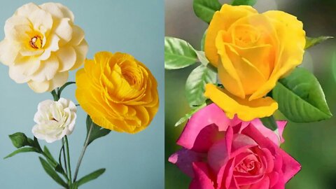 How to make Realistic, Easy paper Roses | Paper flower DIY| Rose flower making..