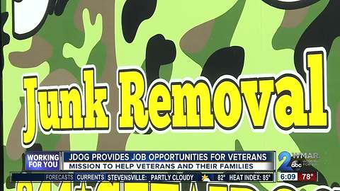 Junk removal company provides job opportunities for veterans and their families