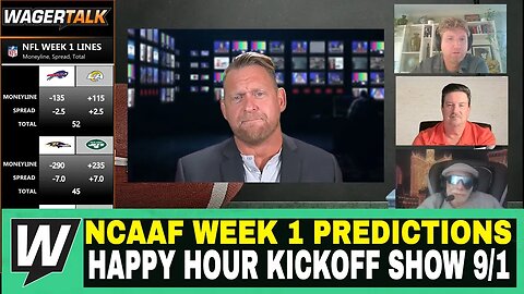 Happy Hour Kickoff Show | NCAAF Week 1 Predictions | Georgia Tech vs Clemson | LSU vs Florida State