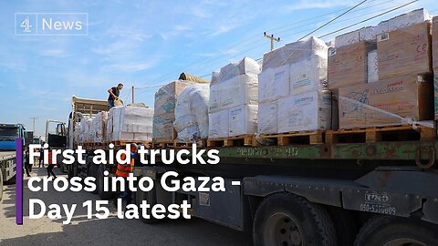 First aid trucks cross into Gaza through Rafah crossing