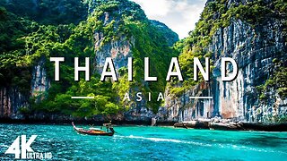 FLYING OVER THAILAND (4K UHD) - Relaxing Music Along With Beautiful Nature Videos - 4K Video HD