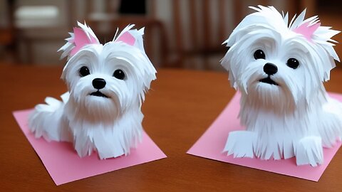 "Creating an Adorable Maltese Dog with Paper: DIY Tutorial"