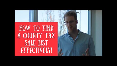 Finding A County Tax Sale List Quickly (TLTV Ep13)