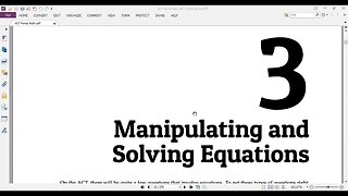 Chapter 03- Manipulating and Solving Equations - ACT course.