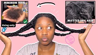 De-Tangling My Waist Length Extremely Dry, Matted Hair W/ JUST WATER | My Hair In 5