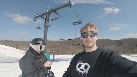 Ohio Park Skiing: Mini Rails and Slush