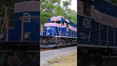 Florida East Coast Railway FEC-436 at Port Orange Florida Mar. 9 2023 #railfanrob #fec436