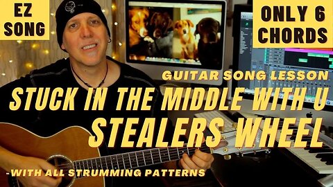 Stealers Wheel Stuck In The Middle With You Guitar Lesson No Barre chords