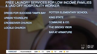 Tampa nonprofit offering free laundry services to low-income families, laid off hospitality workers