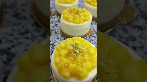 Pistachio Crust on the top # #shortsviral #satisfying #asmrsounds #yummy #mangocheesecake
