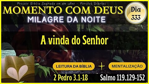 MOMENTO COM DEUS - LEITURA DIÁRIA DA BÍBLIA | MILAGRE DA NOITE - Dia 333/365 #biblia