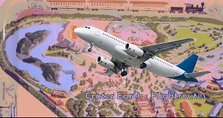 44-Crater Earth and flightroutes