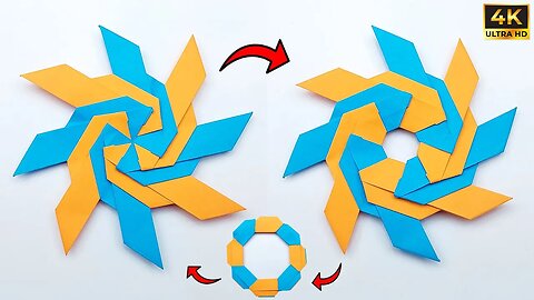 How to Make Transforming Ninja Star | Origami Ninja Star || DIY Handmade Paper Crafts
