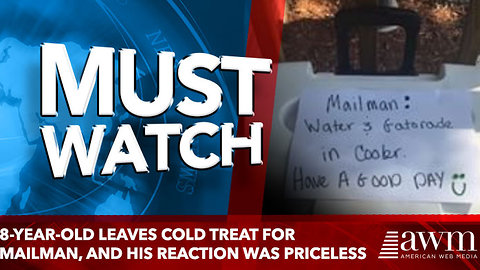 8-year-old leaves cold treat for mailman, and his reaction was priceless