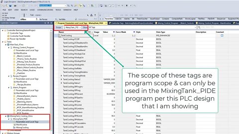 Controller Scope Tags vs Program Scope Tags in Studio 5000