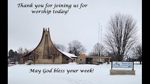 Mt. Zion Lutheran Church (WELS), Ripon, WI 1-21-24