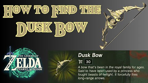 How to Find the Dusk Bow in The Legend of Zelda: Tears of the Kingdom!!! #totk