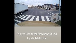 Trucker runs red light in Whitby Ontario