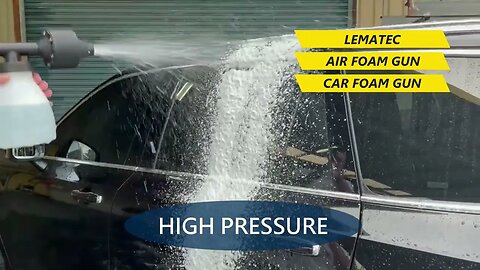 Washing your car with the Lematec air foam gun saves time. #shorts